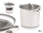 Kinvara Olla à induction avec couvercle en verre 24 cm, acier inoxydable et verre, argent (Set de 4)