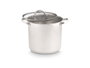 Kinvara Olla à induction avec couvercle en verre 24 cm, acier inoxydable et verre, argent (Set de 4)