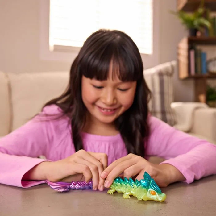 Spin Master Crystalynx Dragons - Mini dragon articulé à collectionner et personnaliser - Modèle aléatoire - Environ 23 cm - À partir de 8 ans