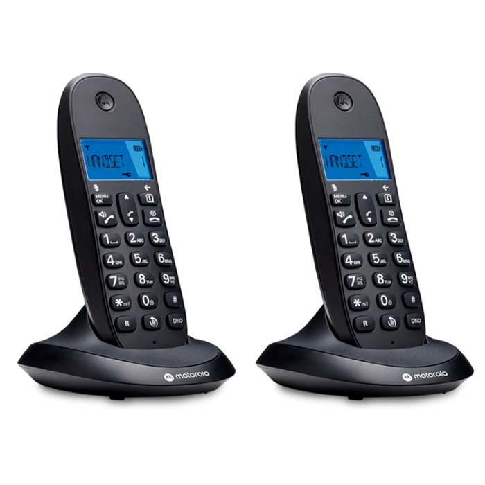 Motorola C1002 CB+ Téléphone Fixe Sans Fil DECT Noir Duo Motorola C1002 CB+ Téléphone Fixe Sans Fil DECT Noir Duo