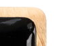 Giftdecor Bandeja Rectangulaire 4 Compartiments en Bois de Manguier Noir 46x3x17 cm (Set de 6)