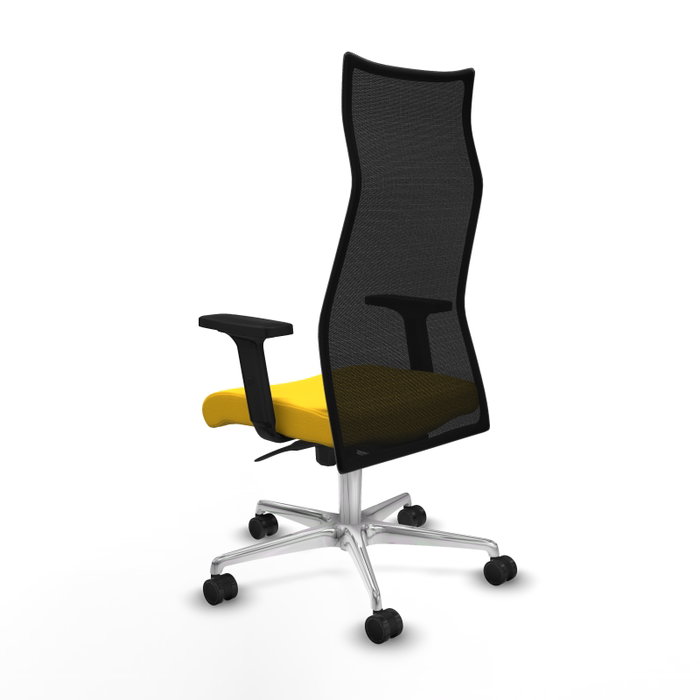 Piqueras y Crespo Chaise de Bureau Albacete Jaune et Noir