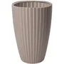 Garden ID Pot de fleurs Fancy, 80% plastique recyclé, résistant au gel et aux UV, 40 x 58 cm, couleur taupe, pour jardin, balcon ou intérieur