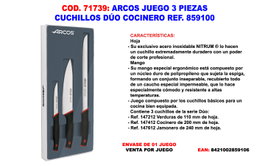 ARCOS Jeu de 3 pièces de couteaux Duo Finstock 859100