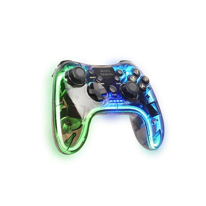 Mars Gaming Gamepad sans fil MGP24 RGB Néon, Manette PC/PS3/PS4/PS5/Xbox360/Mac/Android, 20 boutons, USB-C