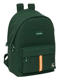 Safta Mochila Basics Sac à dos double pour ordinateur portable 15,6 pouces avec chargeur USB, vert, 31 x 44 x 18 cm