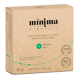MINIMA ORGANICS Dentifrice en poudre menthe