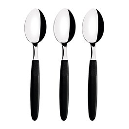 Tramontina Lot de 3 cuillères à thé Ipanema noir 13,9 cm