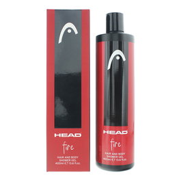 Head Gel Douche Fire - Pour Hommes, Tous Types de Peau, Format 400 ml