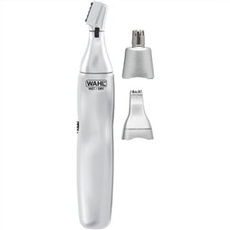 Wahl 5545-2416 - Tondeuse et coupe-poils hygiénique pour nez, oreilles, sourcils et corps - 3 têtes interchangeables - Ergonomique et lavable