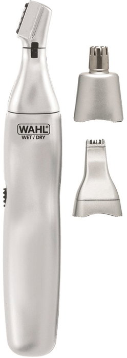 Wahl 5545-2416 - Tondeuse et coupe-poils hygiénique pour nez, oreilles, sourcils et corps - 3 têtes interchangeables - Ergonomique et lavable