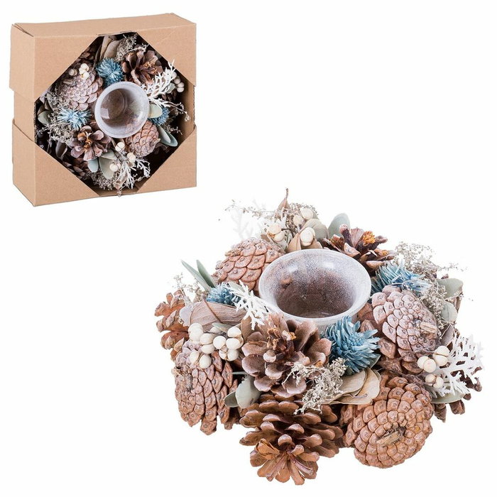 BigBuy Home Décorations de Noël Blanc 18 x 18 x 8,5 cm BigBuy Home Décorations de Noël Blanc 18 x 18 x 8,5 cm