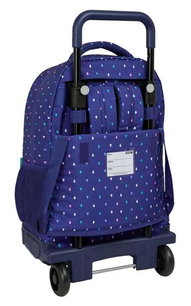 Benetton Sac à dos grand à roulettes compact et extensible Drop 33x45x22 cm - Sac à dos trolley pour voyage