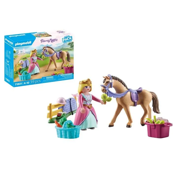 Playmobil 71801 - Princesse Cavalière Magic avec Cheval et Matériel Équestre - 39 Pièces - Jeu de Construction - À Partir de 4 Ans