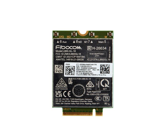 HP Modem WWAN LTE-Advanced Pro Intel XMM 7560 R+ - Vitesse Gigabit, 35 réseaux, pour PC portable HP Modem WWAN LTE-Advanced Pro Intel XMM 7560 R+ - Vitesse Gigabit, 35 réseaux, pour PC portable