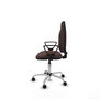 PIQUERAS Y CRESPO Chaise de bureau Algarra, similicuir marron foncé, piètement chromé