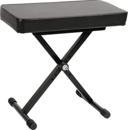 QUIKLOK Banquette Piano X "Quality Line" Noire Réglable en Hauteur 465-640 mm Pliable Charge Max 112 kg