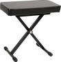 QUIKLOK Banquette Piano X "Quality Line" Noire Réglable en Hauteur 465-640 mm Pliable Charge Max 112 kg