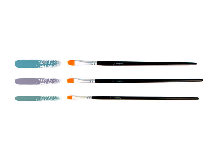 Innspiro Set de 3 pinceaux langue de chat nº 4, 8, 12 Innspiro Set de 3 pinceaux langue de chat nº 4, 8, 12