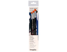 Innspiro Set de 3 pinceaux langue de chat nº 4, 8, 12