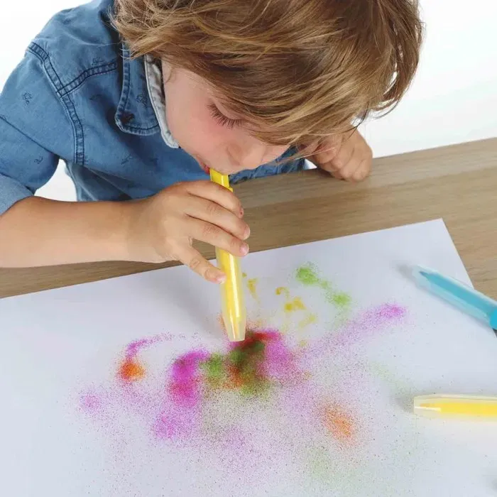 SES CREATIVE - Kit de feutres aérographes soufflables Blow, changement de couleur blanc, activité de coloriage et peinture manuelle éducative pour enfants à partir de 5 ans