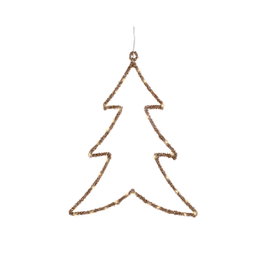 Lumineo Arbre LED décoratif doré 34 x 46 cm