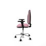 PIQUERAS Y CRESPO Chaise de bureau Algarra rose avec accoudoirs 2D et base chromée