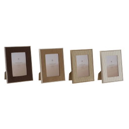 Home ESPRIT Lot de 4 cadres photo modernes en velours et verre, 16 x 2 x 21 cm