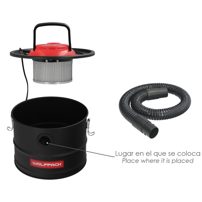 Wolfpack Linea Profesional Tube avec lance pour aspirateur à cendres 1200W Wolfpack Linea Profesional Tube avec lance pour aspirateur à cendres 1200W