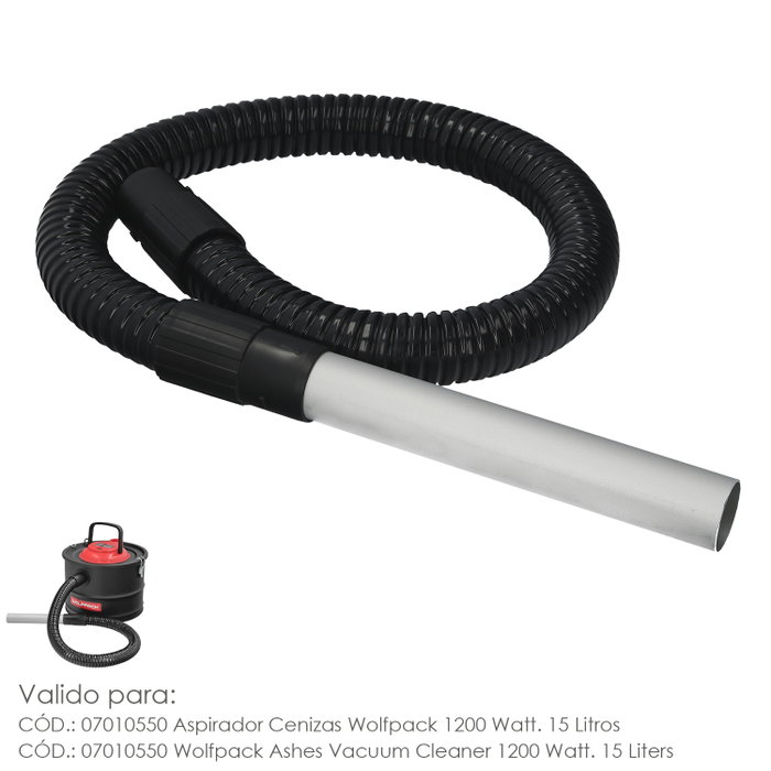 Wolfpack Linea Profesional Tube avec lance pour aspirateur à cendres 1200W Wolfpack Linea Profesional Tube avec lance pour aspirateur à cendres 1200W