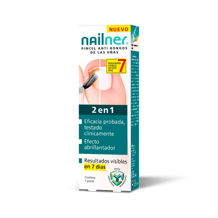 Nailner Brosse 2 en 1 Antifongique Ongles 5 ml Traitement Mycoses Revitalisant Nailner Brosse 2 en 1 Antifongique Ongles 5 ml Traitement Mycoses Revitalisant