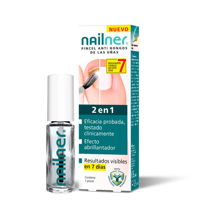 Nailner Brosse 2 en 1 Antifongique Ongles 5 ml Traitement Mycoses Revitalisant Nailner Brosse 2 en 1 Antifongique Ongles 5 ml Traitement Mycoses Revitalisant