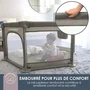 Dreambaby - Parc d'activités Explore Deluxe pour bébé, 6 côtés, base en tissu et cadre rembourré, 140 cm de diamètre, 70 cm de hauteur, couleur taupe