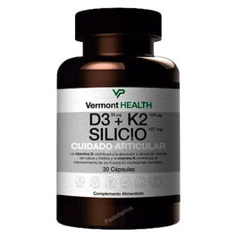 VERMONT HEALTH D3 + K2 + Silicium Système Articulaire 30 capsules