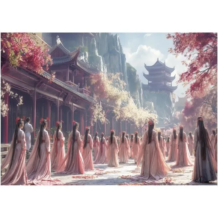 EDUCA - Puzzle Les Geishas 1000 pièces, 68 x 48 cm - À partir de 12 ans - Réf. Les Geishas