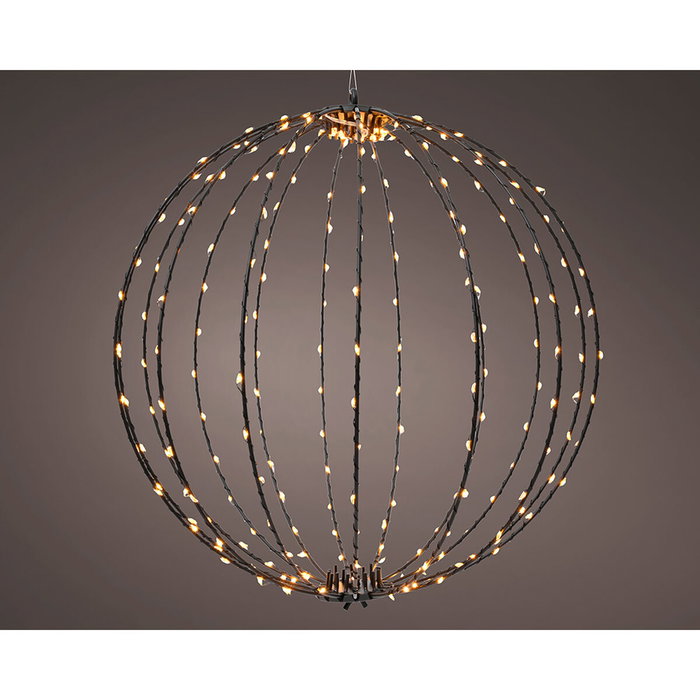 Lumineo Décoration lumineuse Ballon Noir Métal