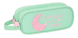 Safta Moon - Porte-tout double rangement recyclé noir 21x8x6 cm - Age minimum recommandé 3 ans - Produit en langue espagnole