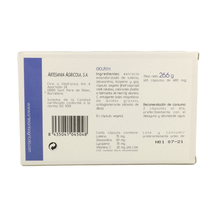 Plantis Ocutex Descanso Ocular 45 capsules