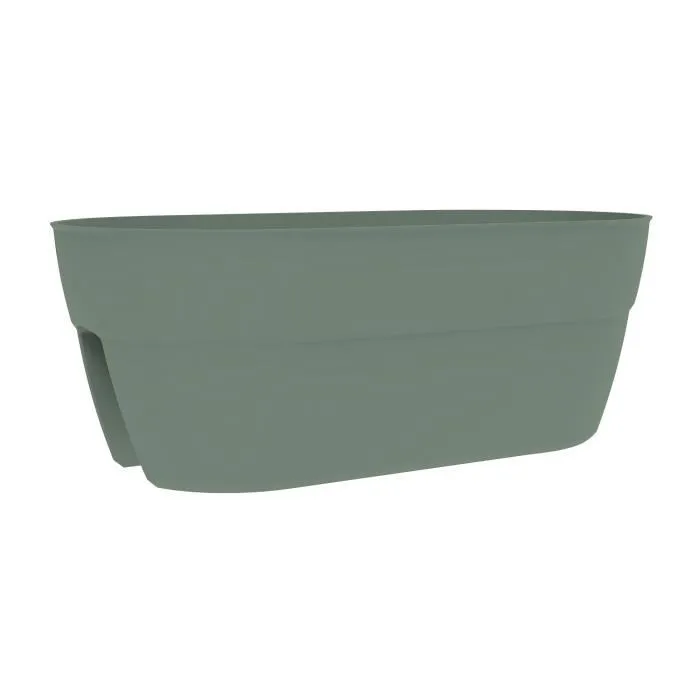 Eda Cavaliere OSAKA - Jardinière de balcon 19,5 L - 56 x 30,1 x 20,6 cm - Vert laurier avec système de fixation - Pot de fleur pour rambardes Eda Cavaliere OSAKA - Jardinière de balcon 19,5 L - 56 x 30,1 x 20,6 cm - Vert laurier avec système de fixation - Pot de fleur pour rambardes