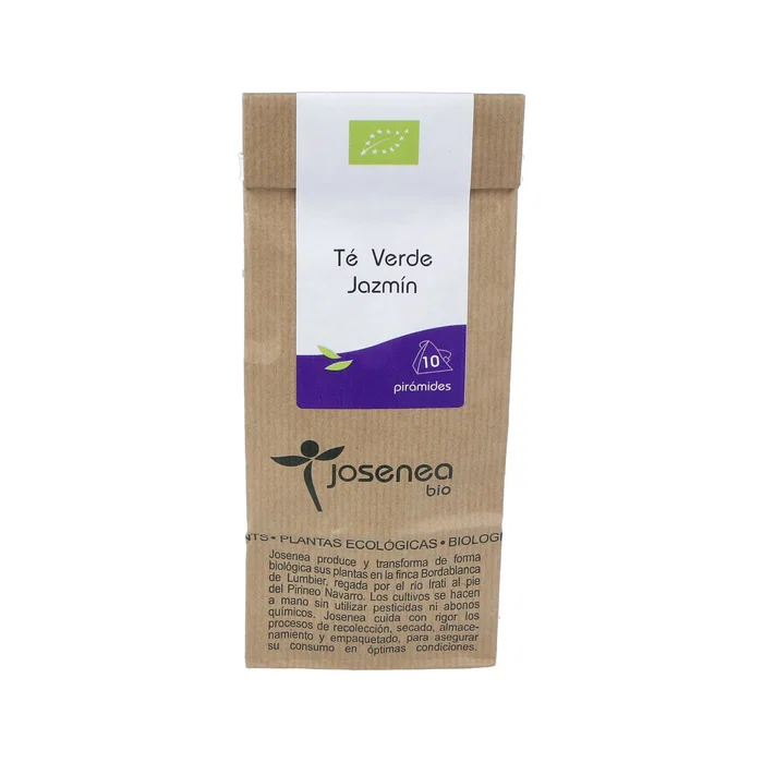 Josenea Thé Vert Jasmin Bio en Sachets Boîte de 10 – Infusion Josenea Thé Vert Jasmin Bio en Sachets Boîte de 10 – Infusion