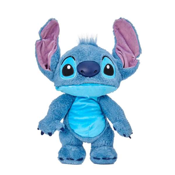 Famosa Peluche interactive Chatty Stitch avec plus de 100 sons et mouvements, répond au toucher et fonctionne comme une marionnette - 33,5x25x14 cm