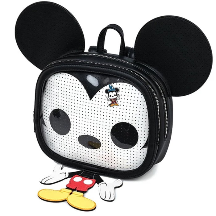 Loungefly Disney Mickey Mouse Sac à Dos Collectionneur avec Pin Exclusif en Cuir Végétalien