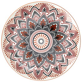 Home Deco Factory Plat plat Mandala orange 26 cm