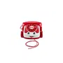 Fisher-Price Téléphone animé rouge JGG97 - Célébration 80e anniversaire Mattel - Jouet d'éveil avec cadran rotatif pour bébé à partir de 12 mois