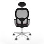 Piqueras y Crespo Chaise de Bureau 1D086G1 Rose avec Appui-tête