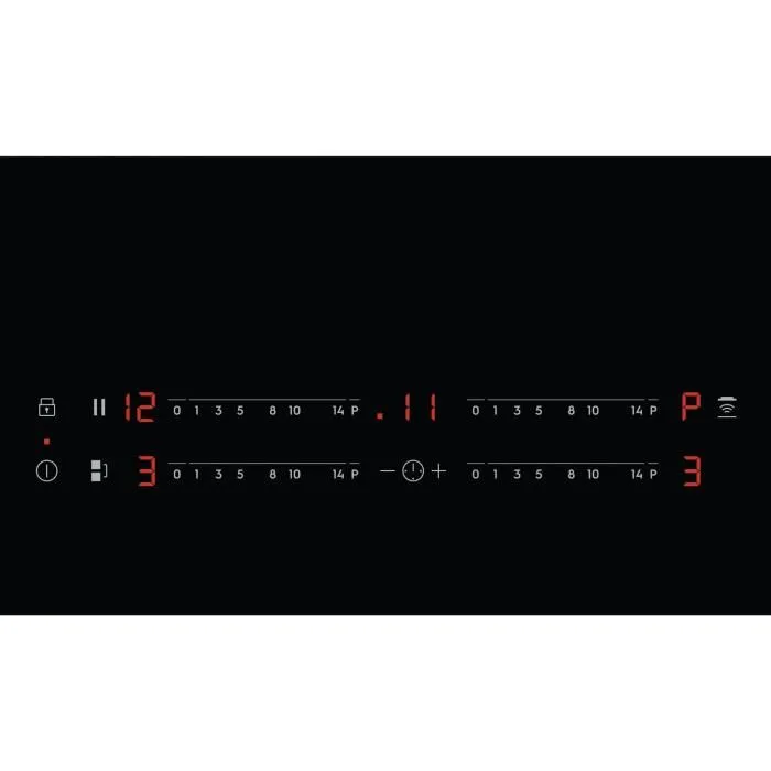 Electrolux EIV734 - Plaque à induction 4 foyers, fonction Bridge, 71 x 52 cm, commandes tactiles, technologie Hob2Hood - Noir