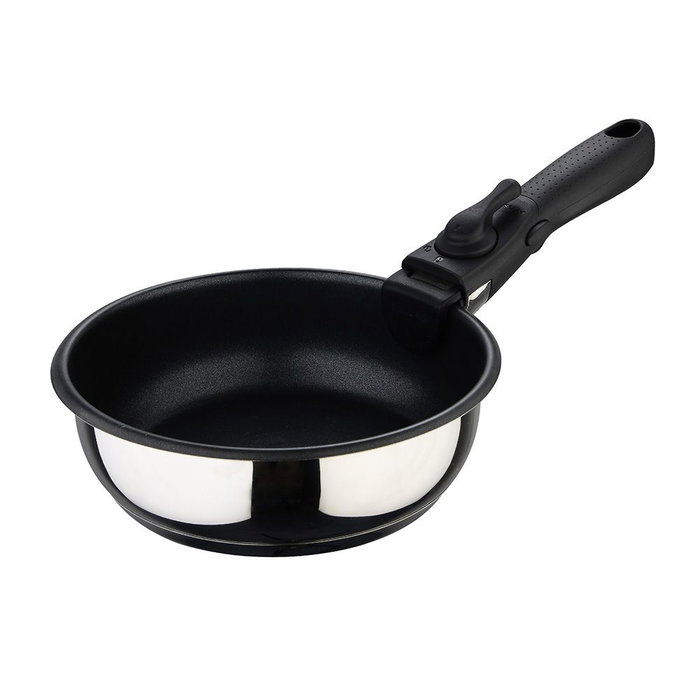 Bergner Bg - 32292 - mm Set de 3 poêles en acier inoxydable Click & Cook Ø18/Ø20/Ø24 cm