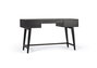 GINER Y COLOMER Bureau en bois de palissandre et manguier 3 tiroirs avec pieds métal, marron et noir - 132 x 50 x 76 cm