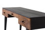 GINER Y COLOMER Bureau en bois de palissandre et manguier 3 tiroirs avec pieds métal, marron et noir - 132 x 50 x 76 cm