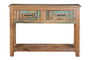 GINER Y COLOMER Console à 2 tiroirs en bois recyclé artisanal - Consola exclusiva - Multicolore - Dimensions 106x33x76 cm
